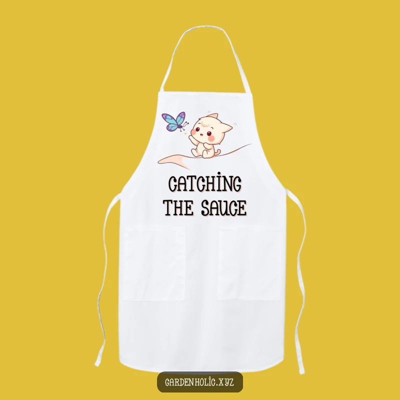 Funny Garden Helper Apron - Playful Butterfly Catcher, Cheerful Funny Gift!