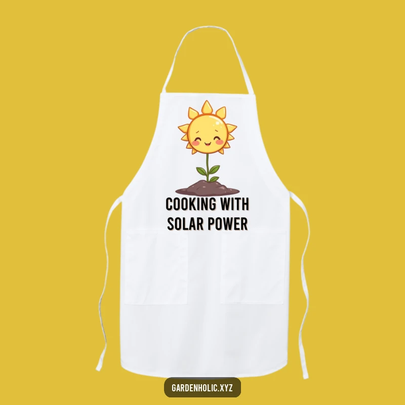 Funny Sun Plant Apron - Cheerful Sunshine Kitchen Gift