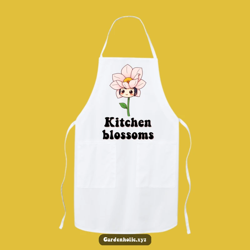 Funny Cheerful Flower Admirer Apron: Garden with a Smile