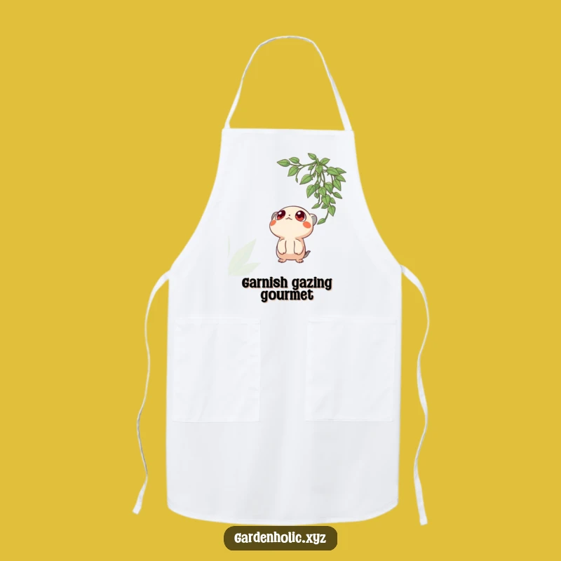 Funny Curious Creature Apron, Wide Eyes Plant Kitchen Wear, Practical Funny Nature Gift