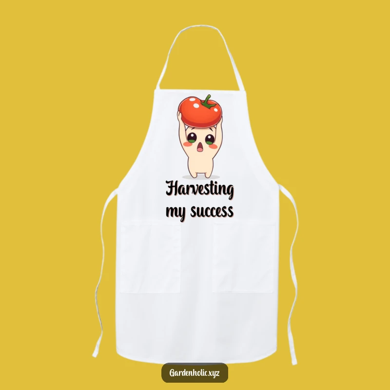 Funny Surprised Tomato Apron - Cook with Harvest Amazement