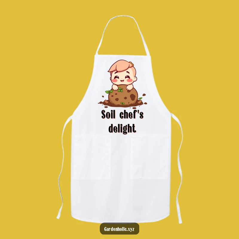 Funny Happy Soil Ball Apron: Kitchen & Garden Wear with a Smile