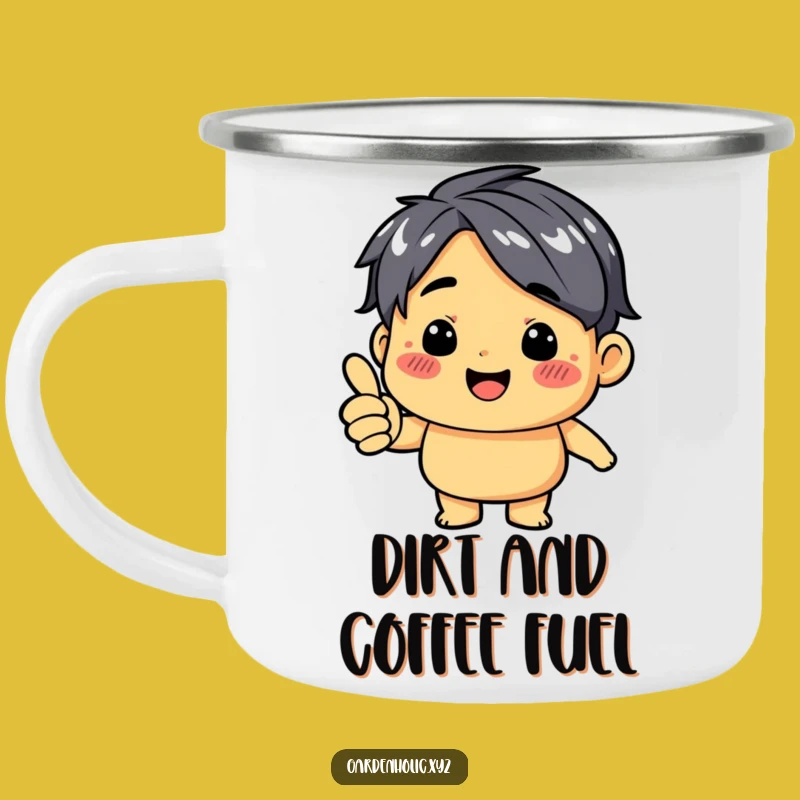 Funny Thumbs Up Dirt Smudge Camping Mug: Adventure-Ready Humorous Drinkware