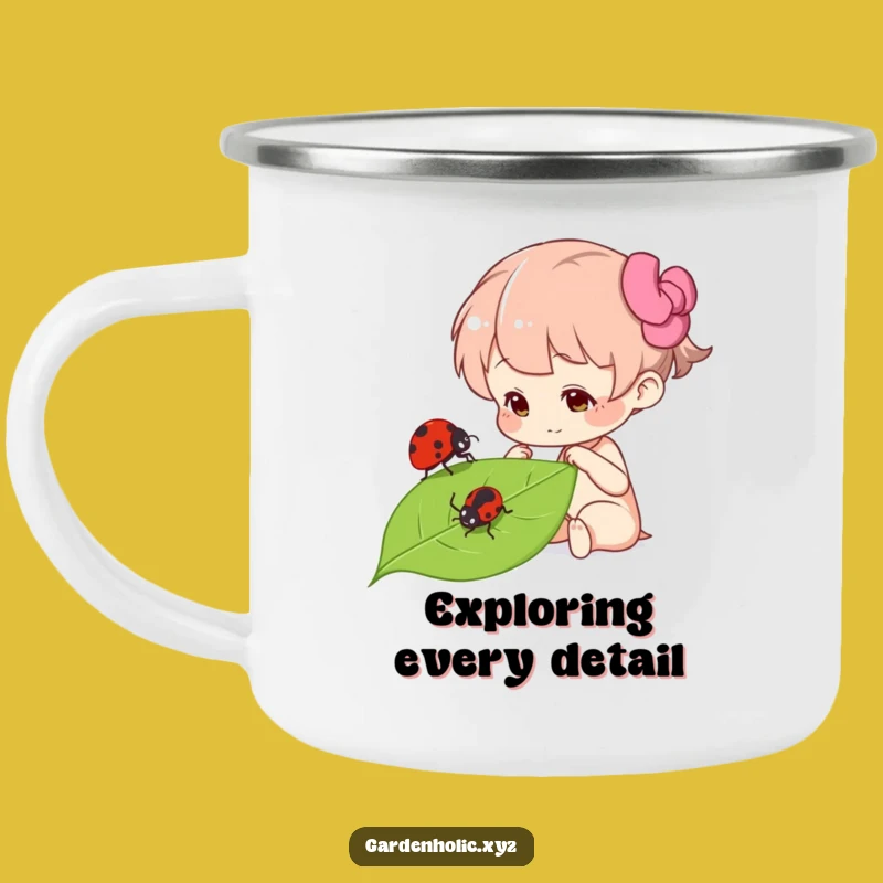 Funny Curious Character Camping Mug - Explore the Outdoors with a Smile