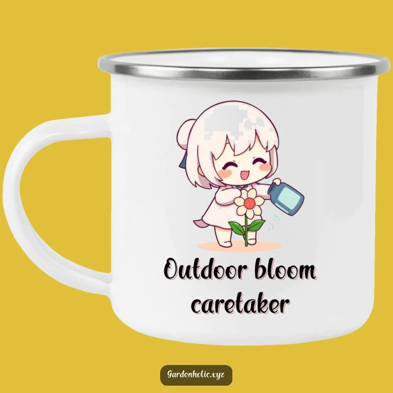 Funny Flower Watering Camping Mug: Outdoor Cheer, Wonderful Funny Gift