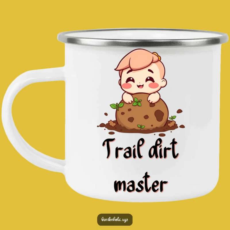 Funny Happy Soil Ball Camping Mug: Enjoy Your Adventure with Garden Humor