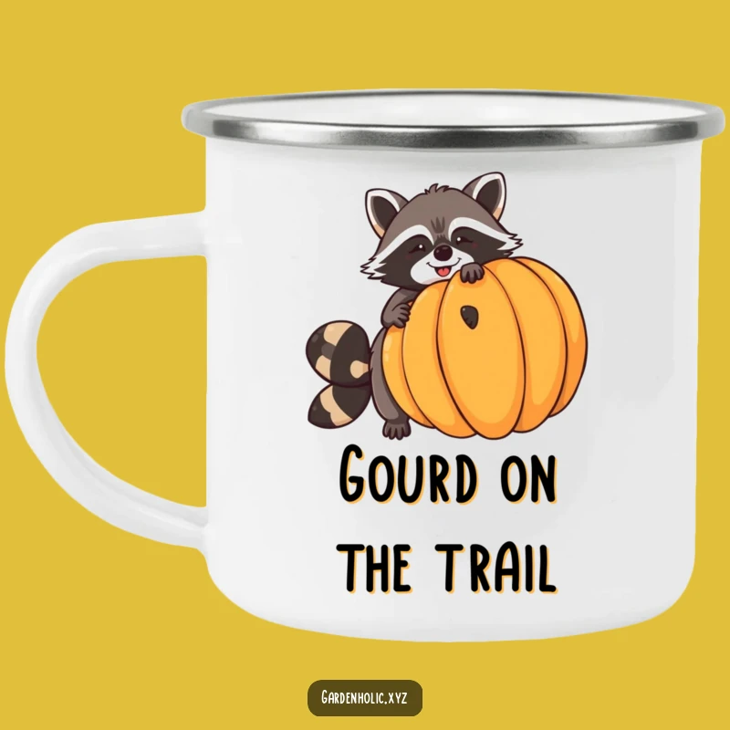 Funny Raccoon Pumpkin Balance Camping Mug - Sip Autumn's Shenanigans Outdoors