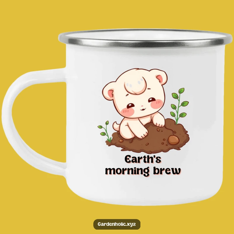 Funny Soil Digger Camping Mug - Durable Character Outdoor Drinkware Gift