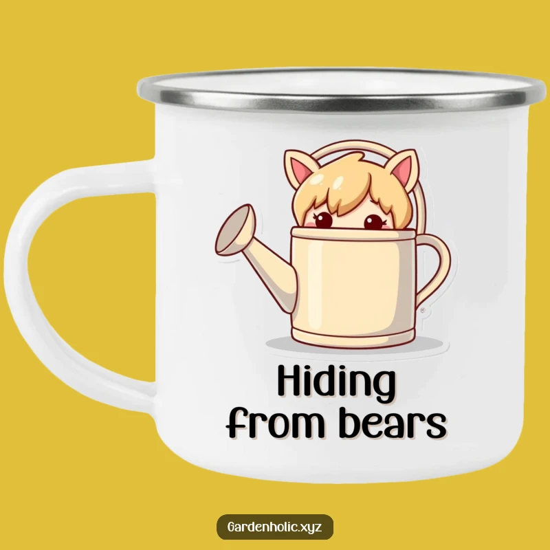 Funny Gardener Camping Mug - Mischievous Hiding Character, Adventure Funny Gift!