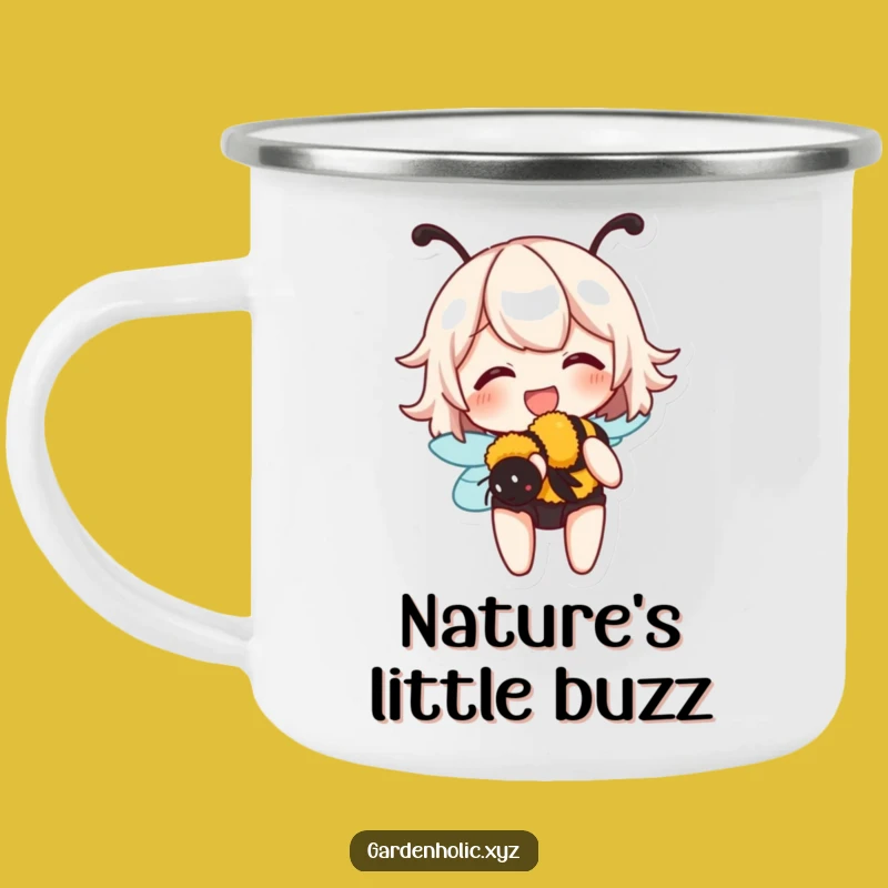 Funny Bumblebee Camping Mug: Gentle Outdoor Humor, Perfect Nature Gift