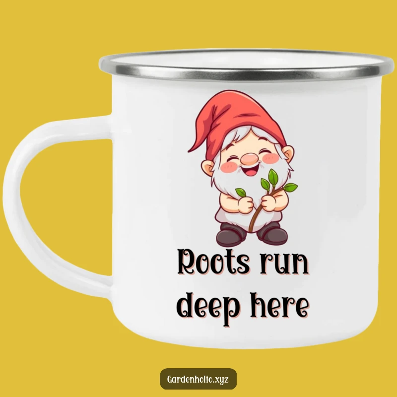 Funny Gnome Gardener Camping Mug: Durable & Hilarious for Outdoor Adventures, Unique Gift!