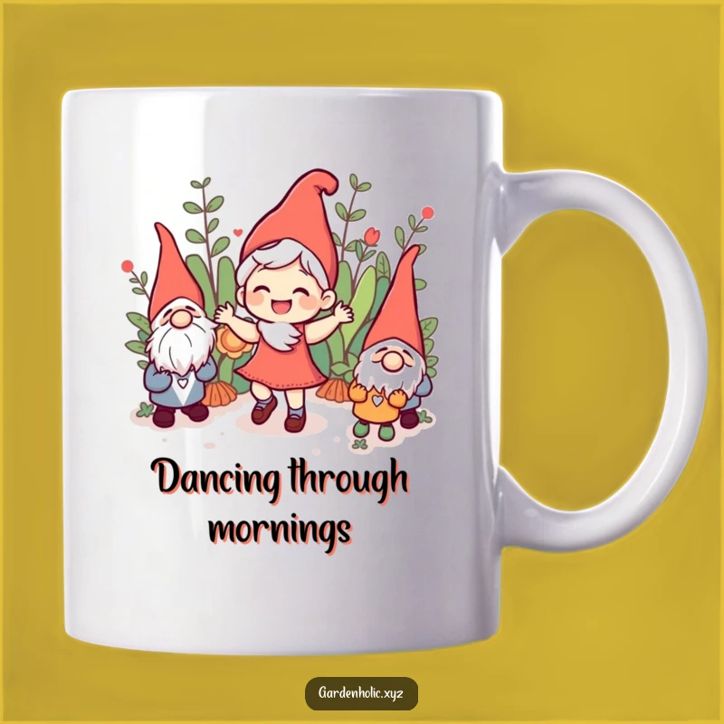 Funny Joyful Character Mug - Dance with Gnomes in Humorous Delight