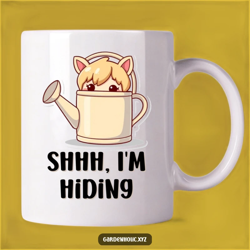 Funny Gardener Mug - Mischievous Hiding Character, Secret Funny Gift!