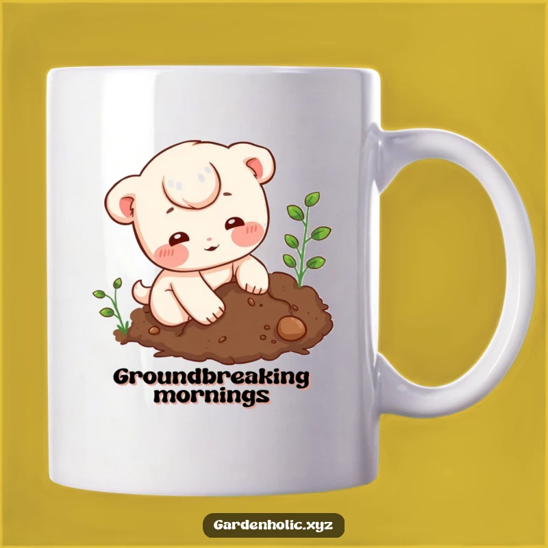 Funny Soil Digger Mug - Playful Character Gardening Gift Idea