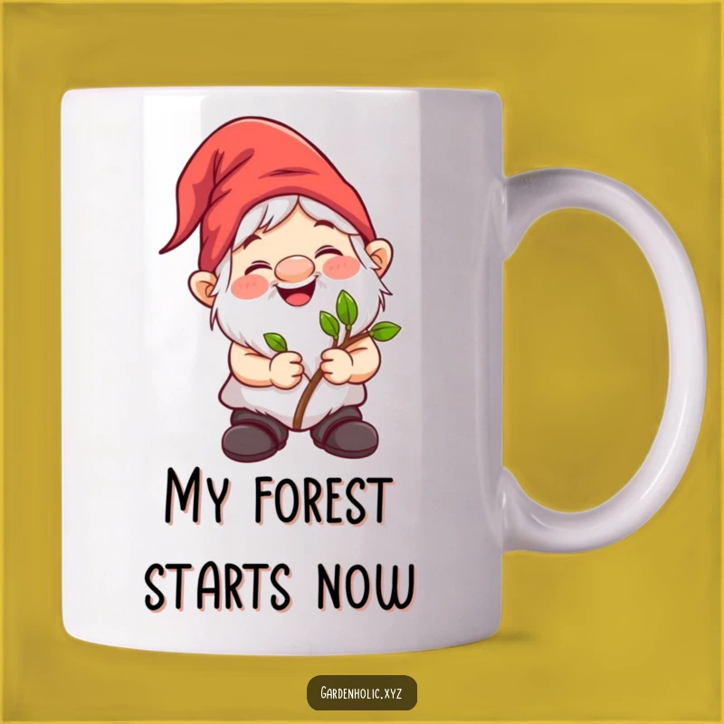 Funny Gnome Gardener Mug: Whimsical Ceramic Cup for Plant Lovers, A Hilarious Gift!