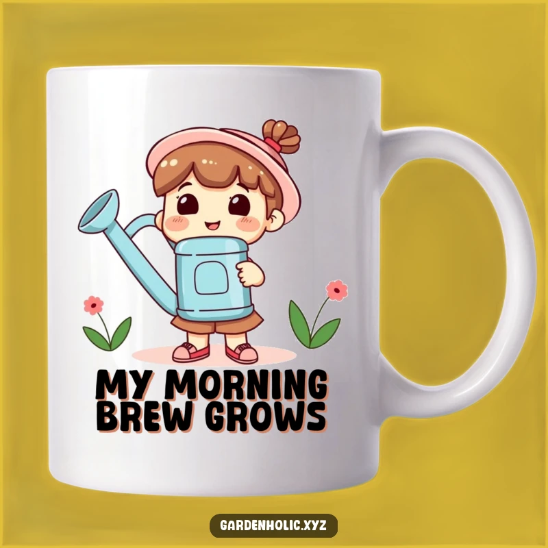 Funny Gardener Mug: Smiling Character, Giant Can, Perfect Plant Lover Gift!