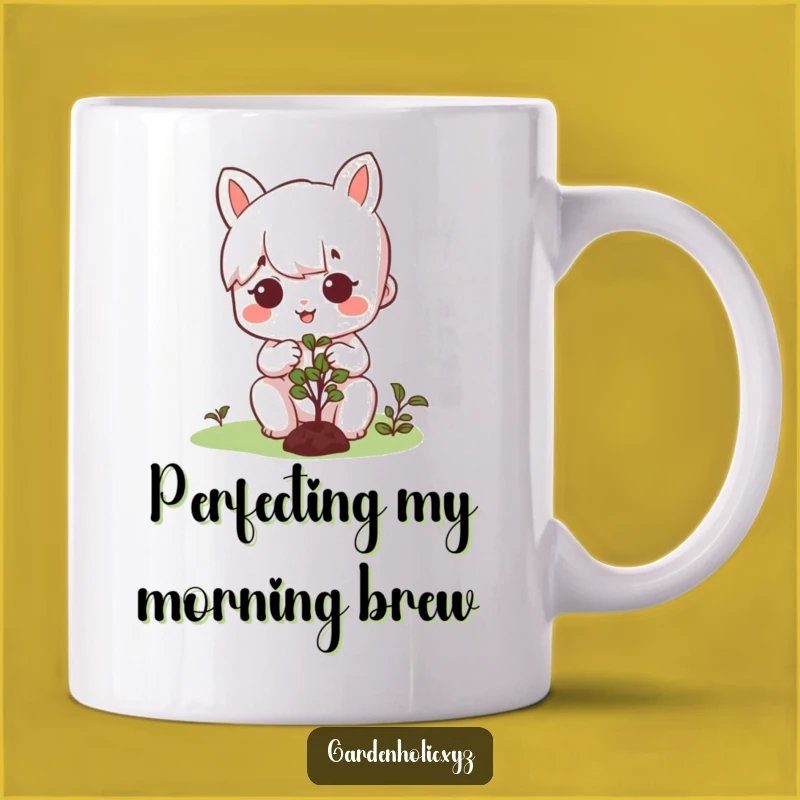 Funny Gardener Mug: Focused Pruner Character, Perfect Hobby Gift