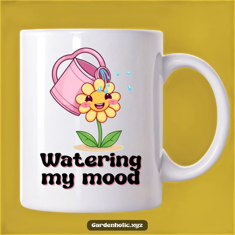 Funny Watering Can Mug: Sip Your Day with Floral Cheer and Sweet Droplets