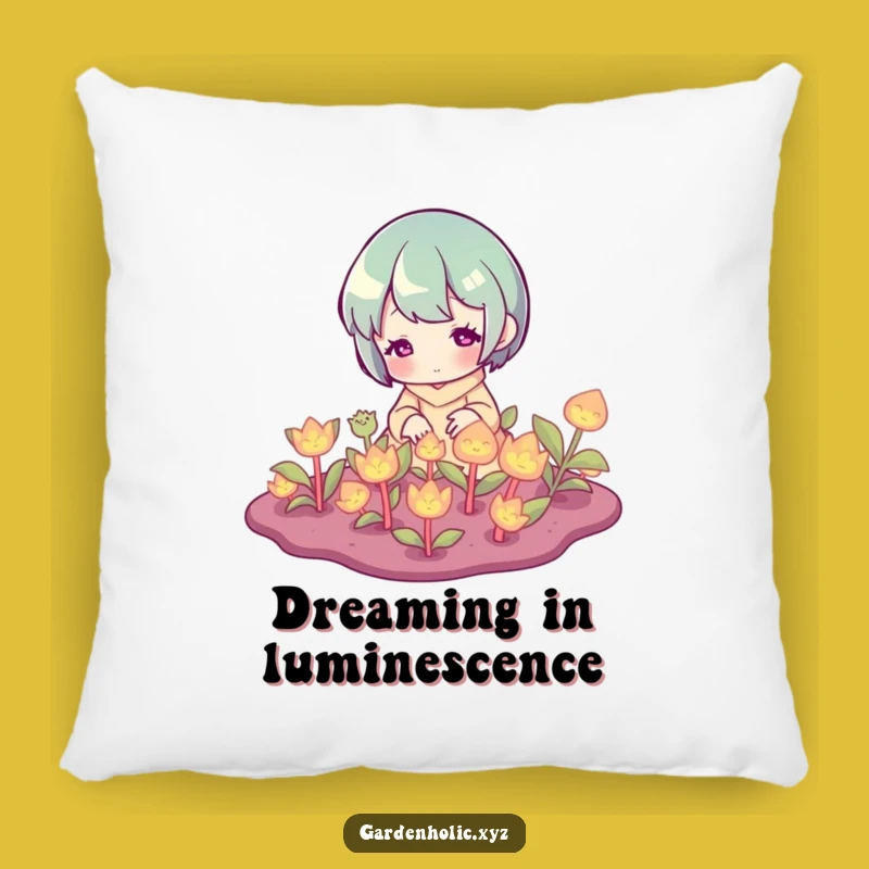 Funny Glowing Plant Gardener Pillow - Cozy Magical Character Cushion Gift