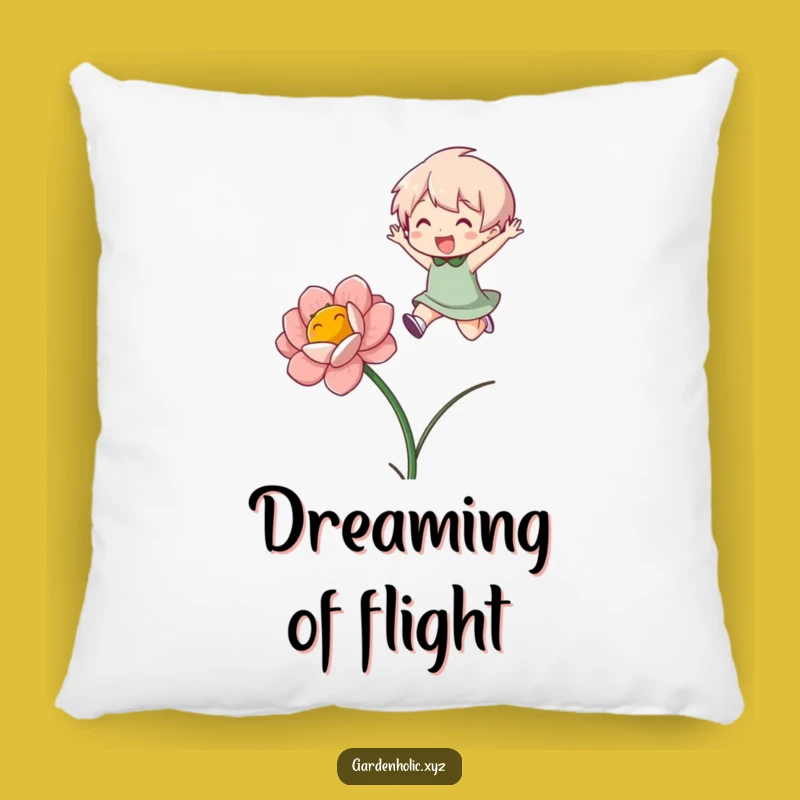 Funny Flower Jumper Pillow - Comfy Character Bloom Accent Cushion Gift