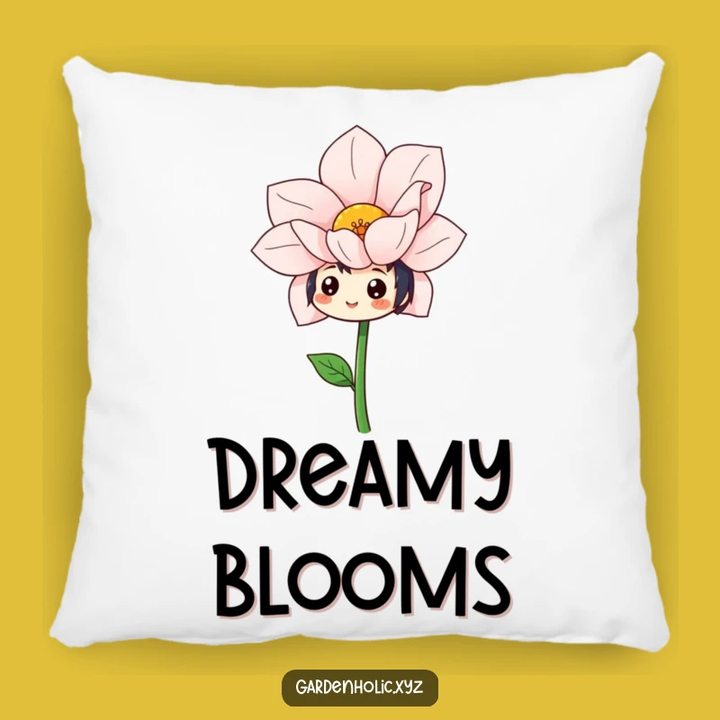 Funny Cheerful Flower Admirer Pillow: Cozy Comfort and Nature's Joy