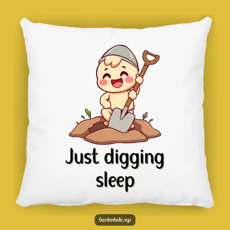 Funny Digging Character Spade Pillow - Comfy & Hilarious Decor