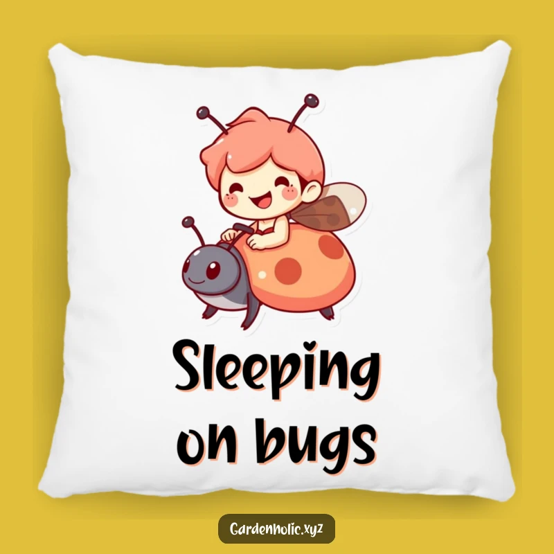 Funny Ladybug Rider Character Pillow - Cozy Ride Funny Gift