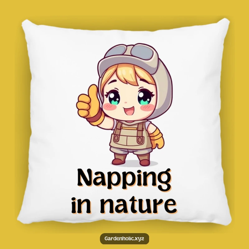 Funny Pillow: Gardener Thumbs Up, Comfy Funny Gift for Loungers