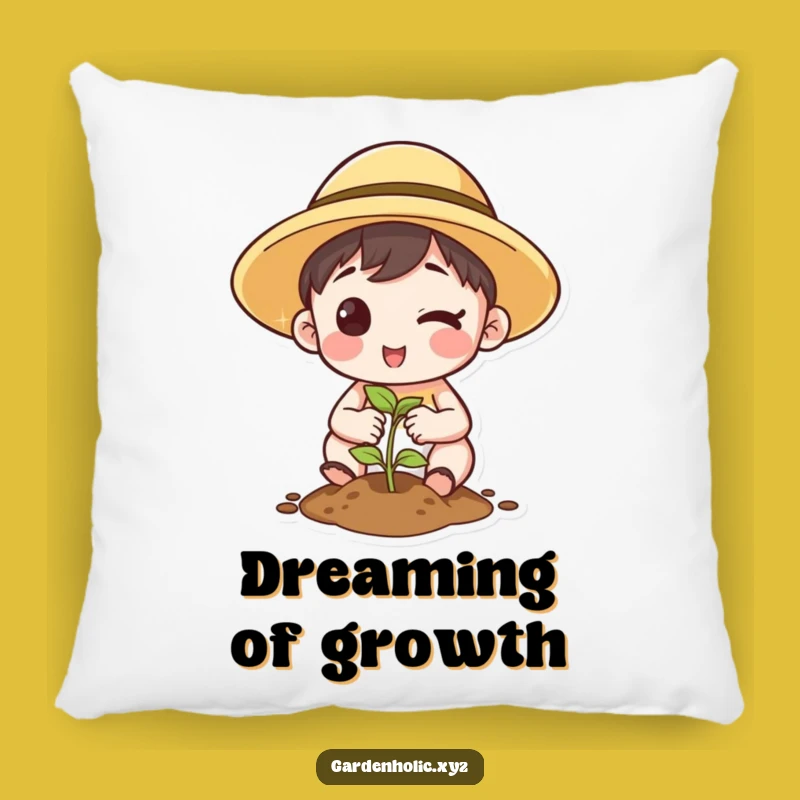 Funny Winking Planter Pillow - Cozy Character Accent Cushion Gift