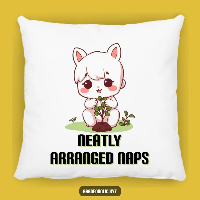 Cozy Funny Gardener Pillow: Happy Pruner, Soft Plant Lover Gift