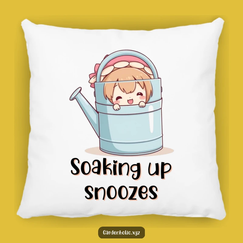 Cozy Funny Peeker Pillow: Watering Can Smile, Soft Playful Gift