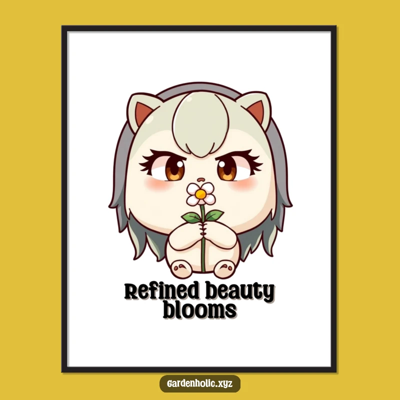 Funny Garden Precision Digital Art: Determined Pruner Print for Focus