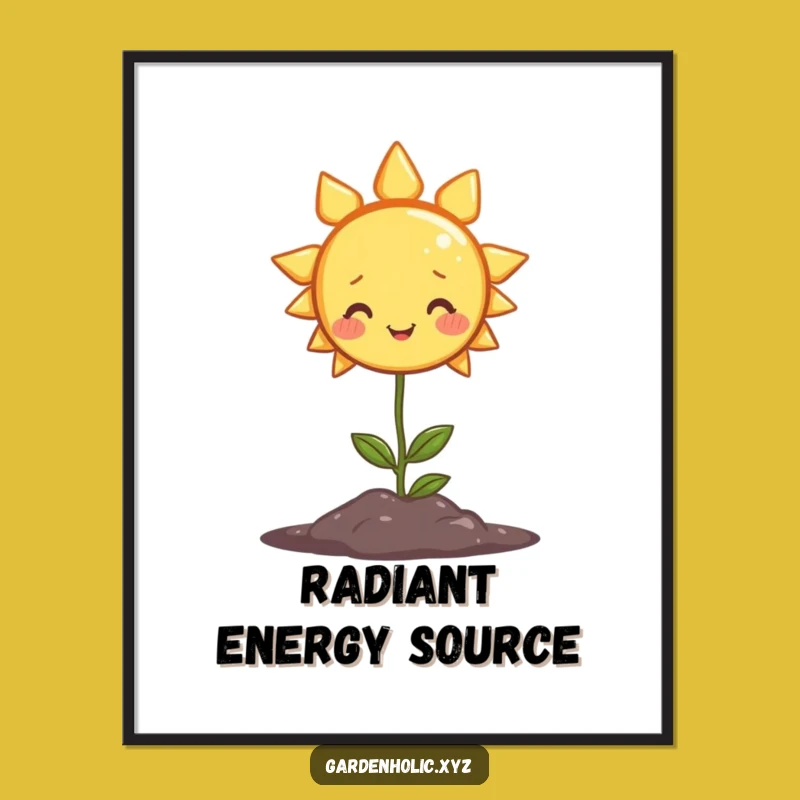 Funny Sun Plant Digital Art - Cheerful Sunshine Print Gift