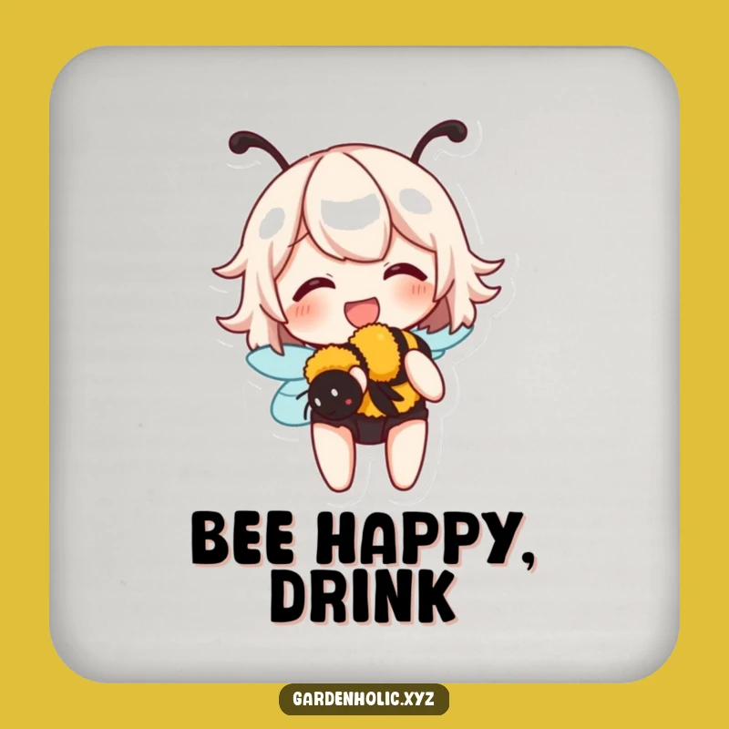 Funny Bumblebee Drink Coaster: Gentle Protection, Charming Nature Gift