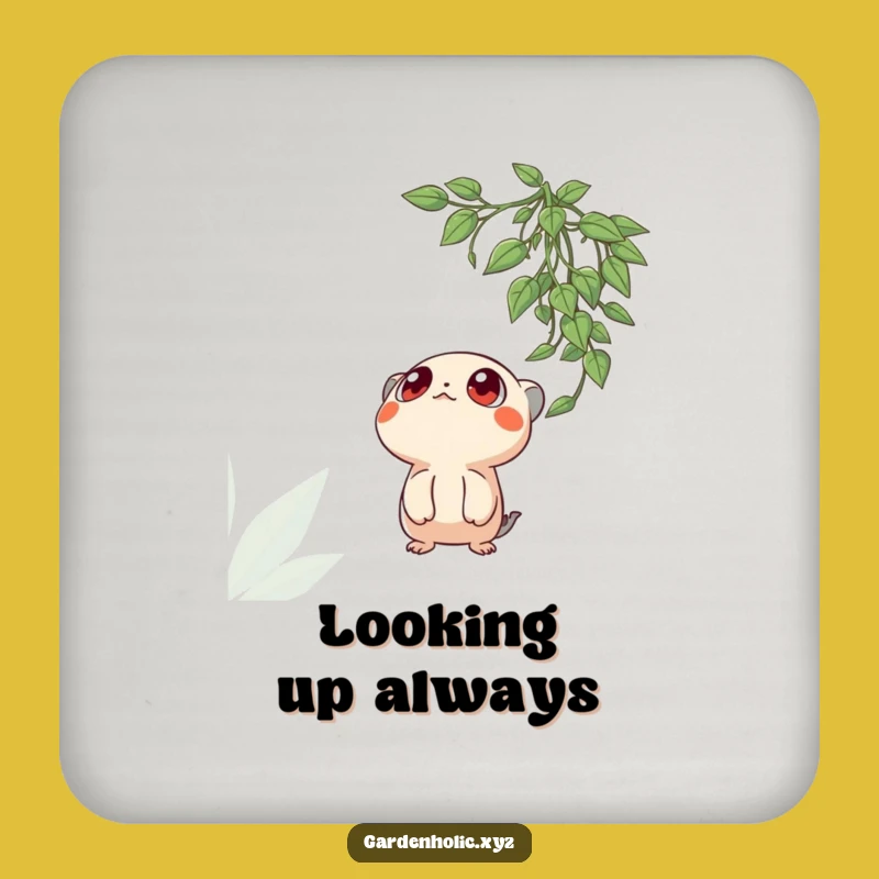 Funny Curious Creature Coaster, Wide Eyes Plant Protector, Unique Funny Nature Gift