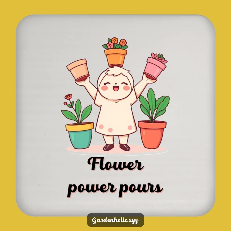 Funny Gardener Coaster: Juggling Protection, Cute Playful Gift