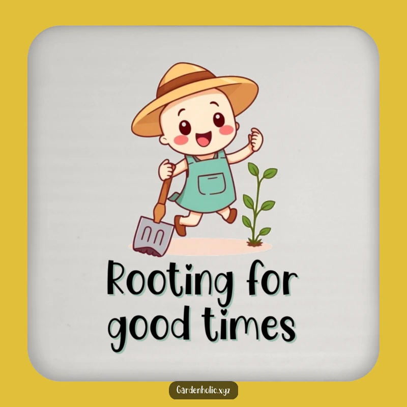 Funny Hoe Coaster - Cheerful Garden Hop Drink Protector Gift