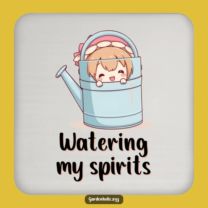 Funny Peeker Coaster: Watering Can Smile, Drink Protection Gift