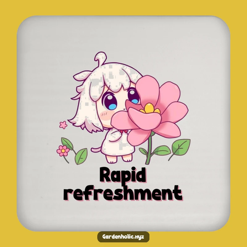 Funny Surprised Flower Coaster - Protect Surfaces Funny Gift