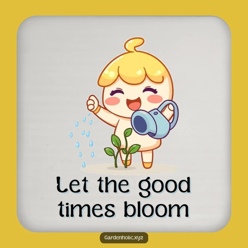 Funny Gardener Coaster: Sprout Care, Cute Funny Gift