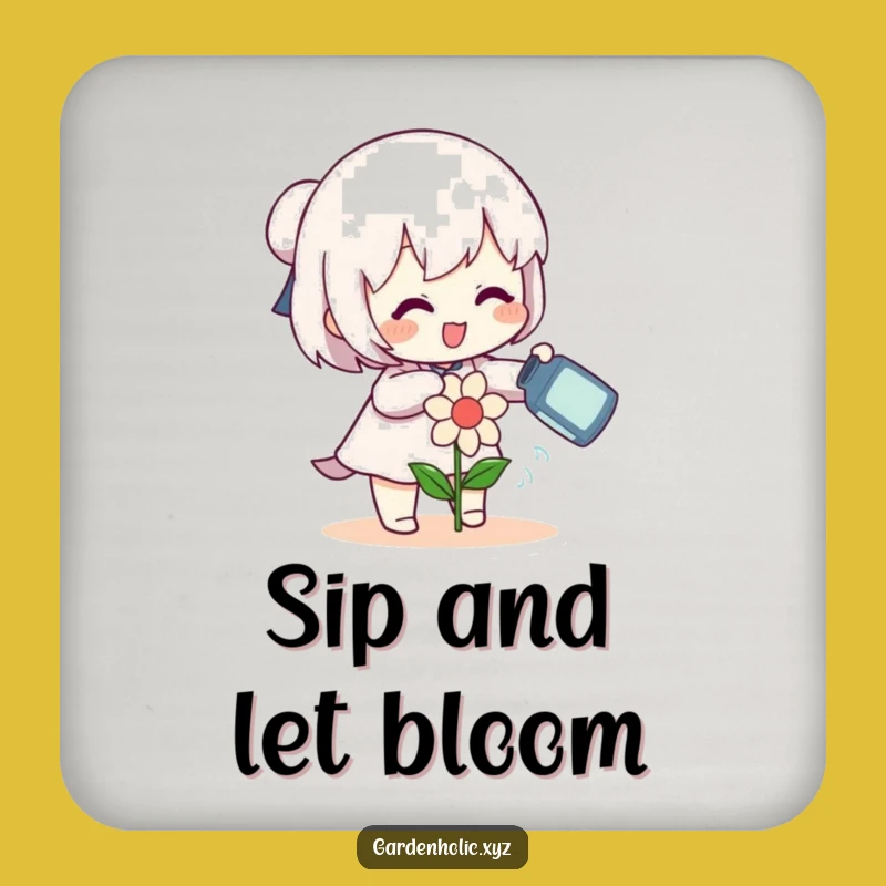 Funny Flower Watering Coaster Set: Protect Surfaces with Cheer, Funniest Funny Gift