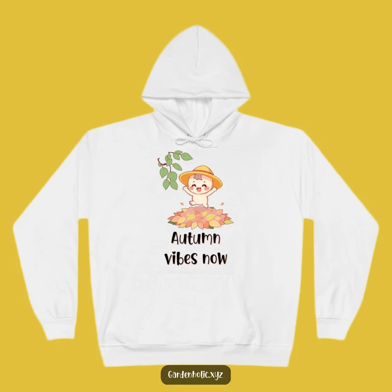 Funny Bouncing Character Leaf Pile Hoodie - Cozy & Hilarious Fall Wear