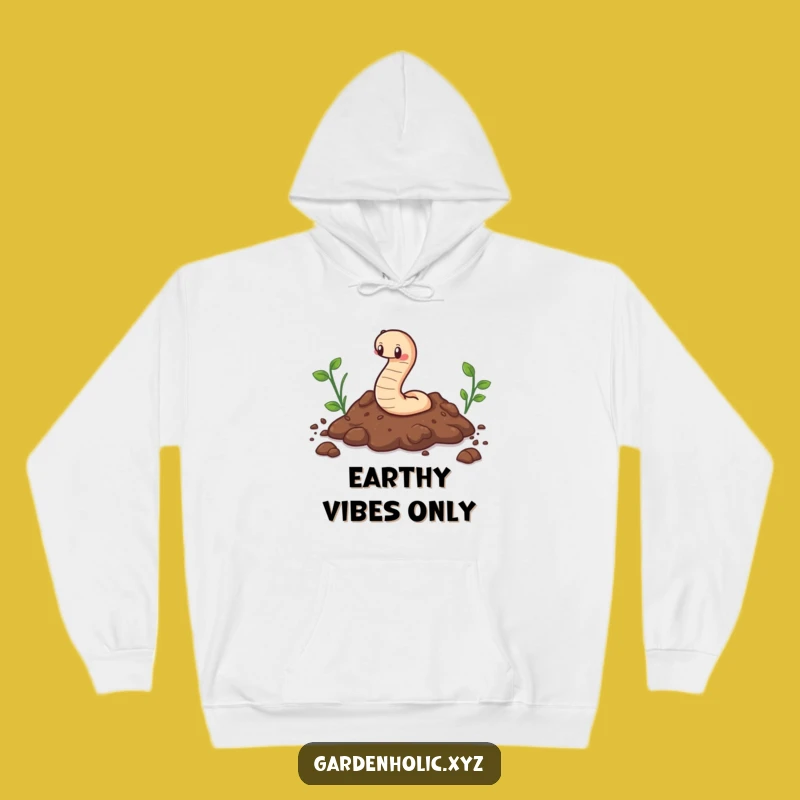 Funny Cute Worm Hoodie Cozy Comfort and Earthy Charm