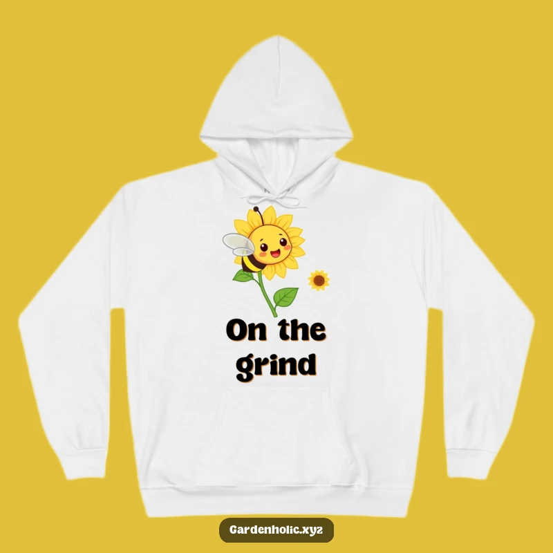 Funny Bee & Sunflower Hoodie: Cozy Garden Comfort, A Hilarious Gift!