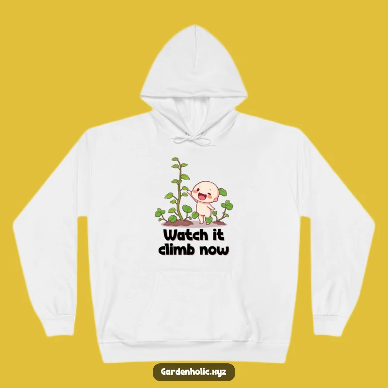 Funny Vine Growth Hoodie: Cozy Up with a Character's Plant Excitement, Best Funny Gift