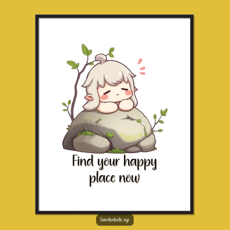 Free Printable Wall Art: Serene Character, Relaxing Downloadable Decor