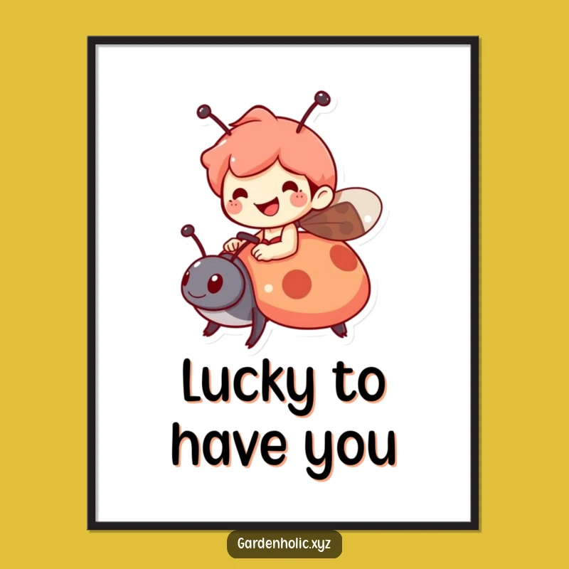 Free Printable Ladybug Adventure Wall Art: Funny Downloadable Gift