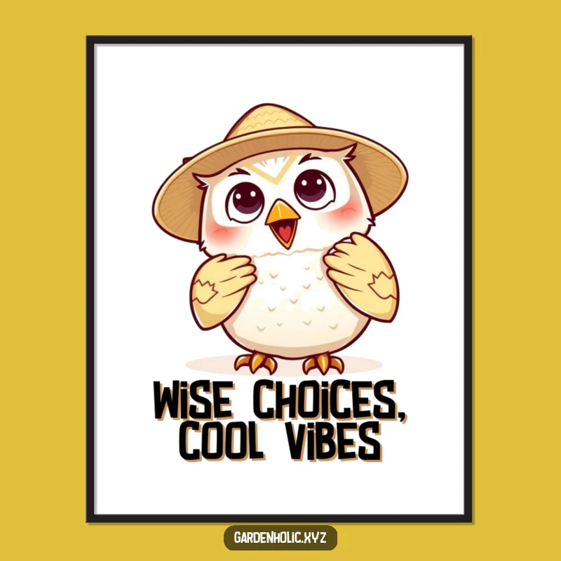 Free Printable Wall Art: Funny Owl Fanning, Stylish Downloadable Decor!