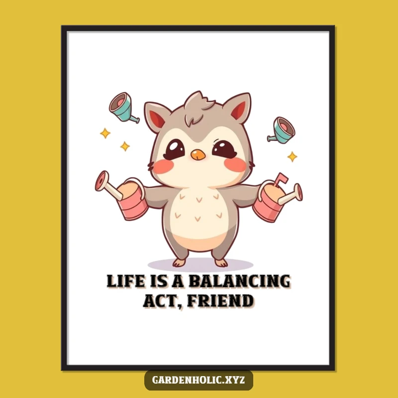 Free Printable Wall Art: Juggling Artist, Whimsical Downloadable Decor