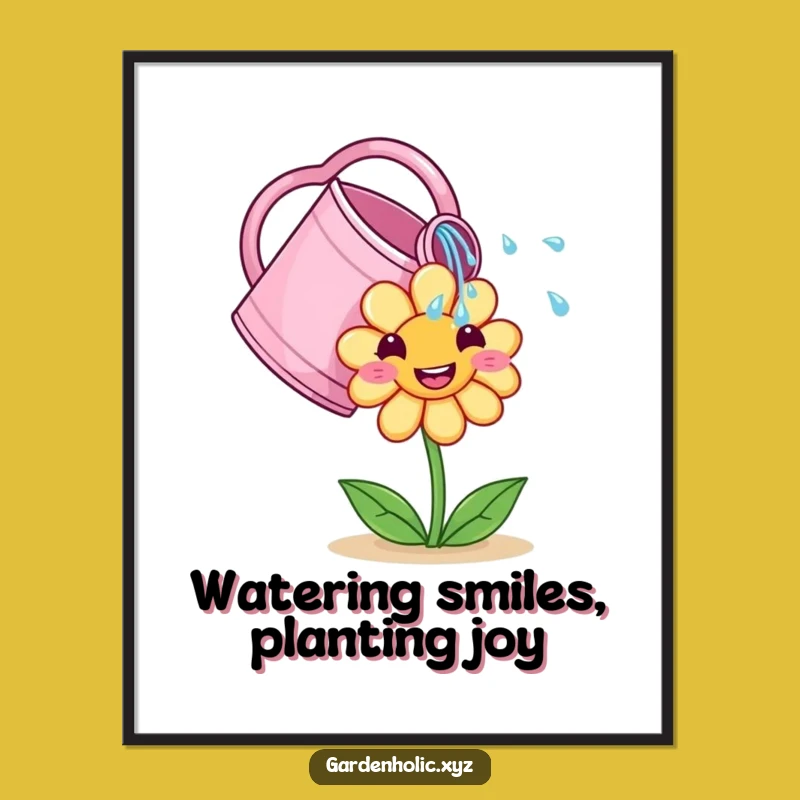 Free Printable Wall Art: Watering Can Bloom - Charming Downloadable Decor